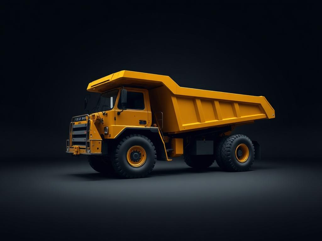 Articulated dump truck hauling load