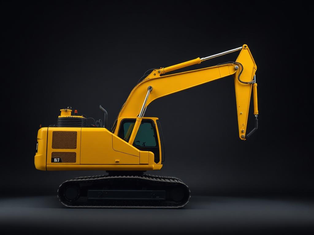 Hydraulic excavator at work