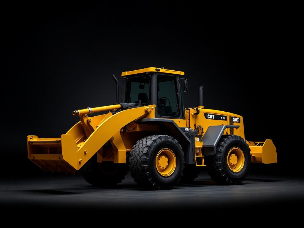 Wheel loader moving material